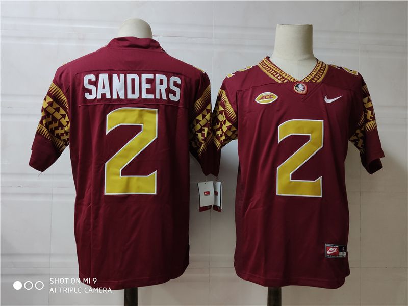 Men Florida State Seminoles FSU #2 Sanders Red 2024 Nike Vapor NCAA Jersey->indianapolis colts->NFL Jersey